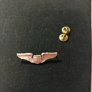 US Army Air Force WW2 pilot flight wings tack pin